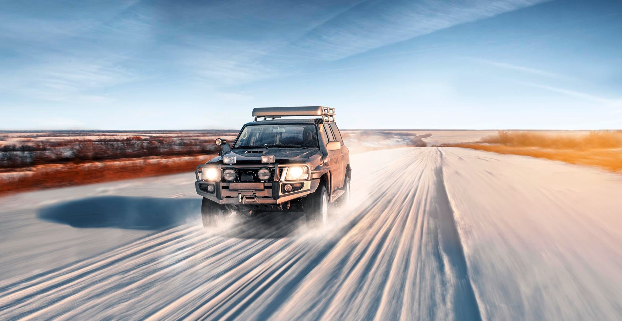 Winter Snow Road 4x4 .